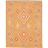 Tappeto Kilim Afghanistan Astratto Arancio Pesca Giallo Bian