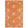 Tappeto Kilim Afghanistan Geometrico Arancio Rosa Crema 101x