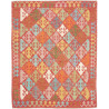 Tappeto Kilim Afghanistan Astratto Rosso Terracotta Arancion