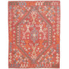 Tappeto Kilim Afghanistan Geometrico Terracotta Azzurro Pall