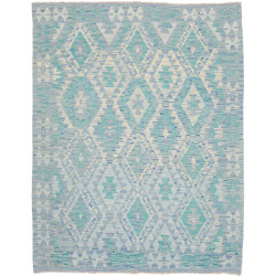 Tappeto Kilim Afghanistan Astratto Blu Cielo Azzurro Turches
