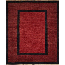 Tappeto Shayan Pakistan Astratto Bordeaux Rosso Nero 253x302