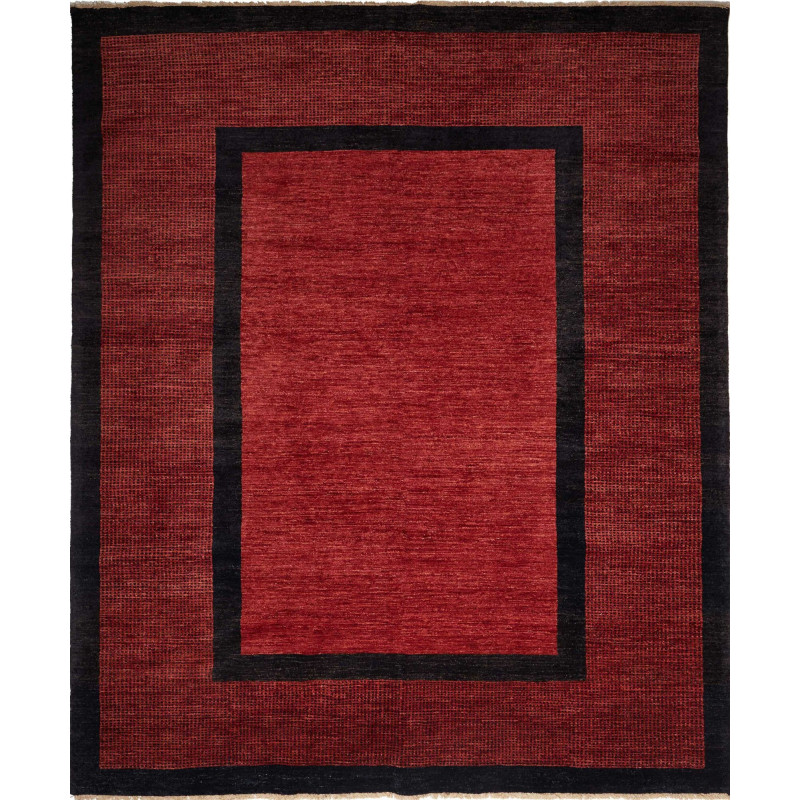 Tappeto Shayan Pakistan Astratto Bordeaux Rosso Nero 253x302