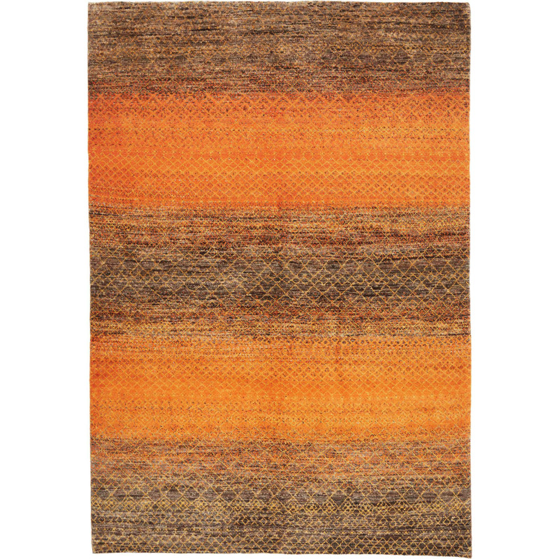 Tappeto Royal Gabbeh Pakistan Geometrico Arancione Bruciato