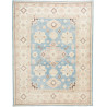 Tappeto Kazak Afghanistan Geometrico Azzurro Avorio Rosa Ant
