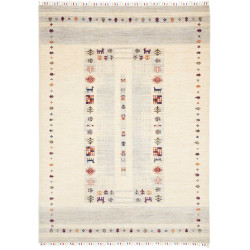 Tappeto Siva Pakistan Astratto Crema Grigio Multicolore 172x