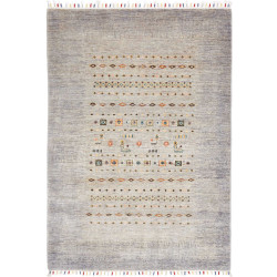 Tappeto Siva Pakistan Astratto Grigio Blu Pesca Terracotta T