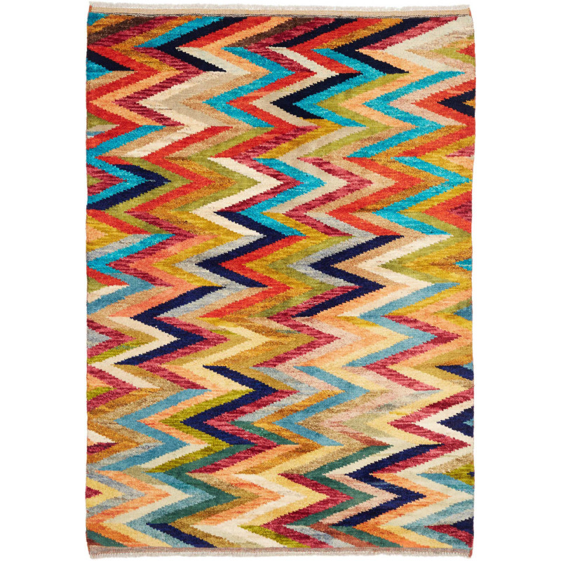Tappeto Gabbeh Marrakech Pakistan Geometrico Rosso Arancio G