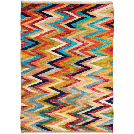 Tappeto Gabbeh Marrakech Pakistan Geometrico Rosso Arancio G