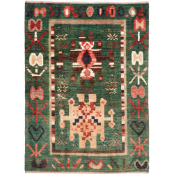 Tappeto Gabbeh Marrakech Pakistan Astratto Verde Smeraldo Ro
