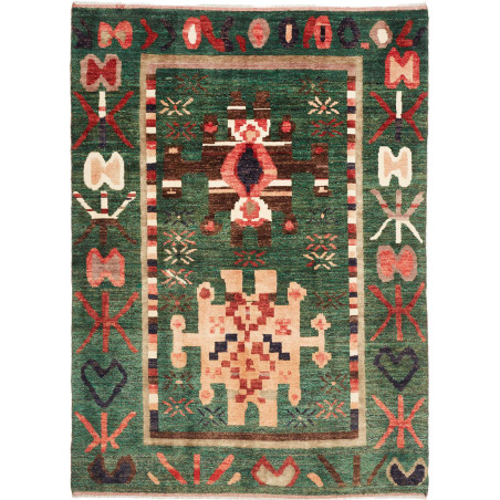 Tappeto Gabbeh Marrakech Pakistan Astratto Verde Smeraldo Ro