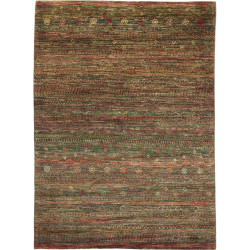 Tappeto Royal Gabbeh Pakistan Astratto Verde Oliva Marrone T