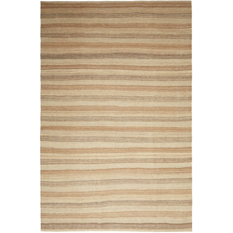 Tappeto Kilim Persia Astratto Beige Marrone 203x309 Cm