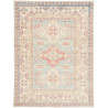 Tappeto Kazak Afghanistan Geometrico Blu Chiaro Terracotta B