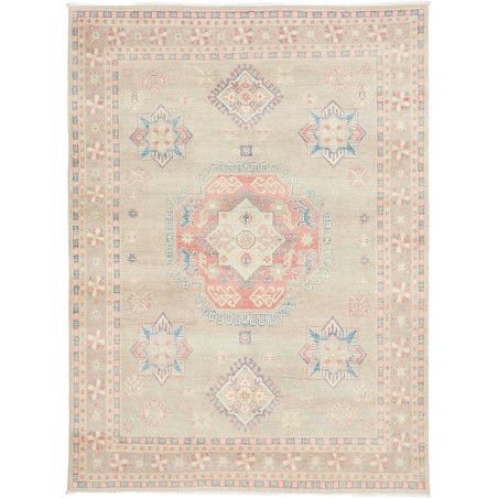 Tappeto Kazak Afghanistan Geometrico Beige Grigio Chiaro Cor