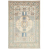 Tappeto Kazak Afghanistan Medaglione Grigio Azzurro Bianco C