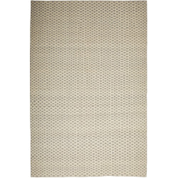 Tappeto Kilim Plain Persia Astratto Crema Grigio 201x311 Cm