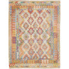 Tappeto Kilim Afghanistan Astratto Crema Beige Azzurro Aranc