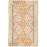 Tappeto Kilim Afghanistan Astratto Pesca Corallo Blu Avorio