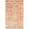 Tappeto Kilim Afghanistan Geometrico Terracotta Azzurro Crem