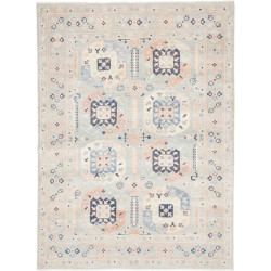 Tappeto Kazak Afghanistan Astratto Verde Menta Rosa Pesca 12