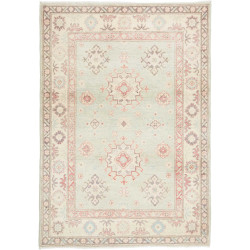 Tappeto Kazak Afghanistan Geometrico Verde Menta Beige 105x1