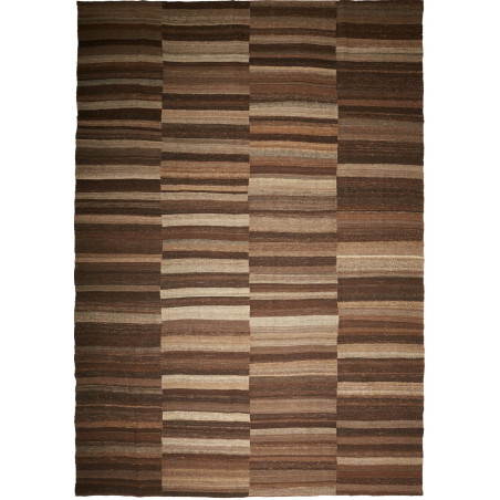 Tappeto Kilim Kavir Persia Astratto Marrone Beige 278x398 Cm