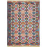 Tappeto Kilim Afghanistan Geometrico Blu Navy Turchese Aranc