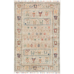 Tappeto Rubin Pakistan Geometrico Beige Multicolore 101x149 Cm