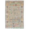 Tappeto Rubin Pakistan Astratto Verde Salvia Multicolore 100x150 Cm
