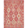 Tappeto Kilim Afghanistan Geometrico Rosso Crema 176x240 Cm