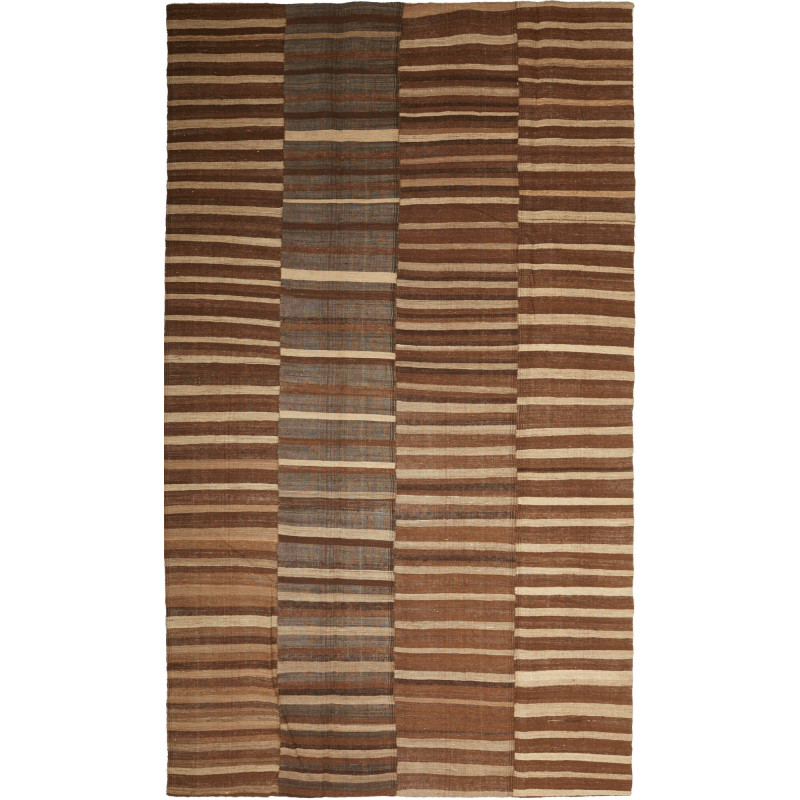 Tappeto Patch Persia Astratto Marrone Beige 197x337 Cm