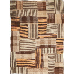 Tappeto Patch Persia Astratto Marrone Beige 174x240 Cm
