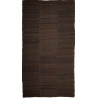 Tappeto Kilim Vintage Persia A Righe Marrone Scuro Abrash 21