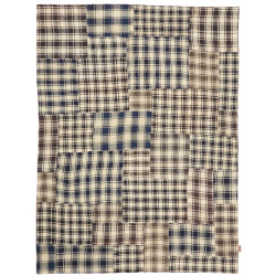 Tappeto Patch Persia Astratto Crema Blu 152x202 Cm