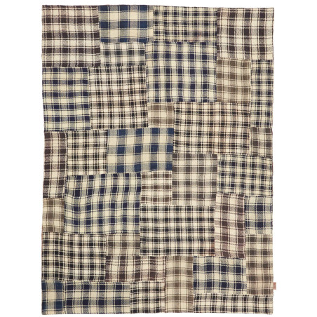 Tappeto Patch Persia Astratto Crema Blu 152x202 Cm