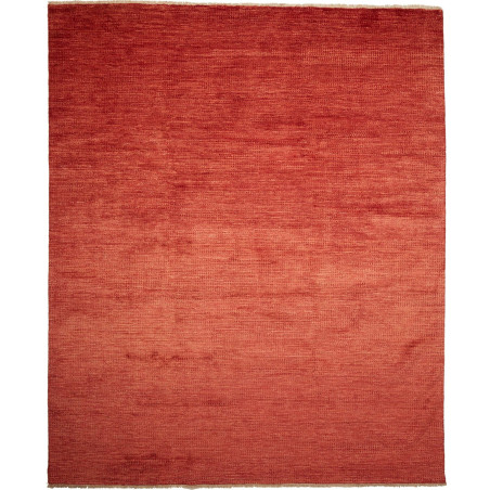 Tappeto Shayan Pakistan Tinta Unita Rosso Terracotta Caldo 1