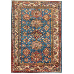 Tappeto Kazak Fine Pakistan Astratto Blu Rosso 170x240 Cm