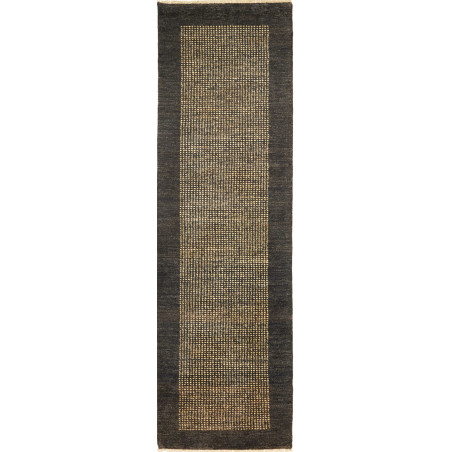 Tappeto Shayan Pakistan Geometrico Grigio Beige 76x253 Cm