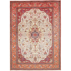 Tabriz 252x346 Cm Tabriz, Persia, Hand-carded Wool (cotton