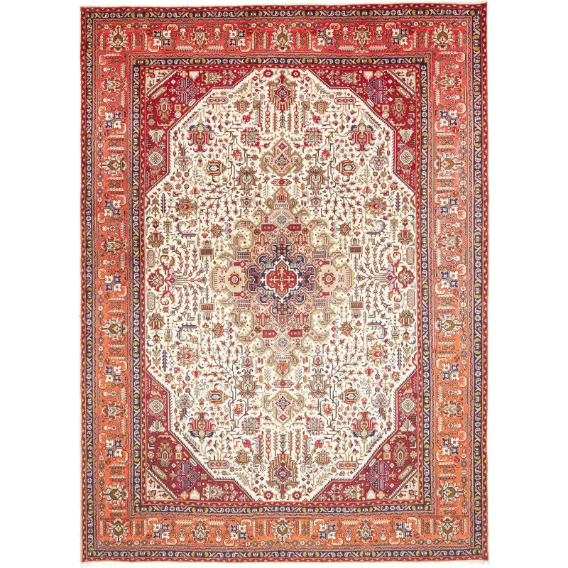 Tabriz 252x346 Cm Tabriz, Persia, Hand-carded Wool (cotton