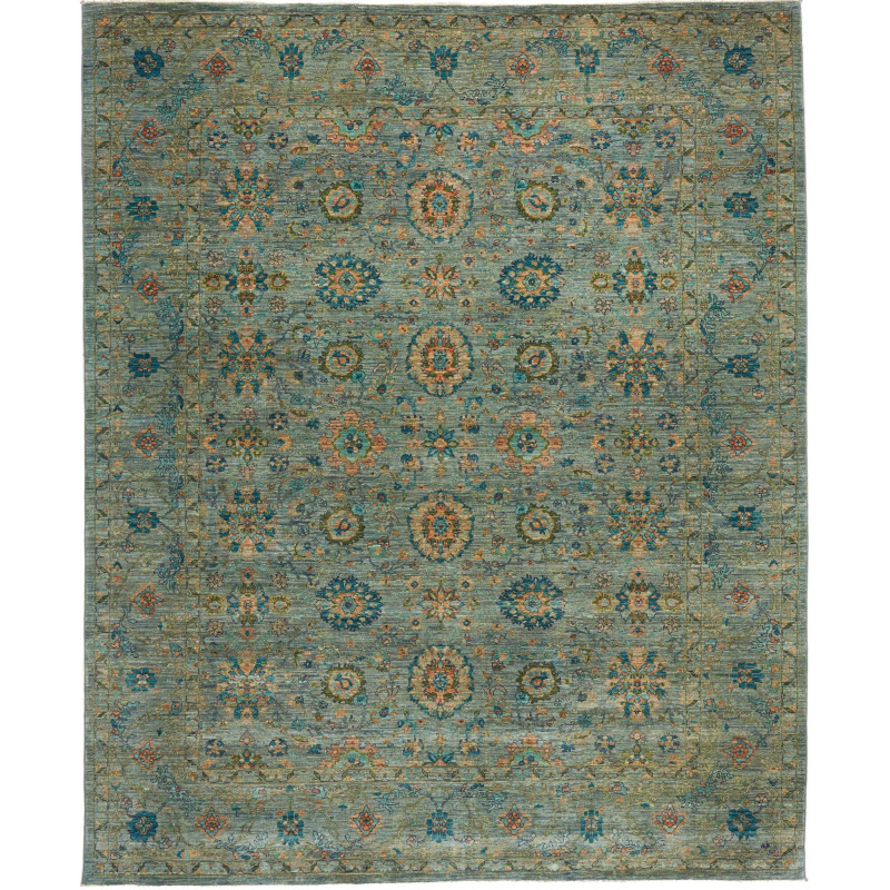 Tappeto Shahi Fine Pakistan Floreale Blu Acqua Blu Intenso 2