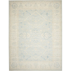 Tappeto Zigler Fine Pakistan Medaglione Azzurro Crema 279x36