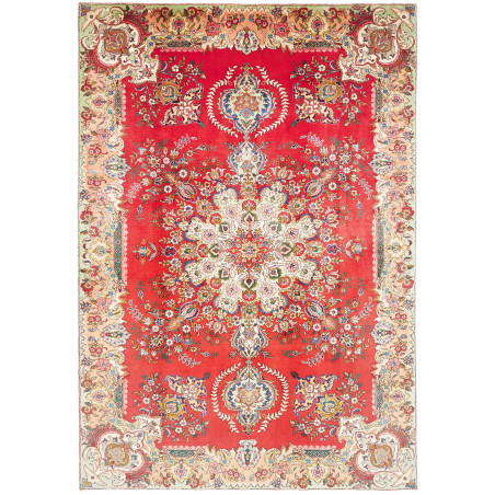 Rug Tabriz Persia 225x317 Ruby Red Beige