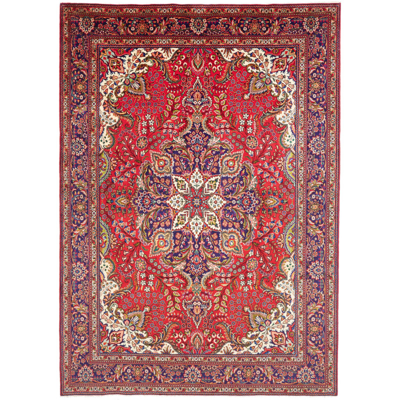Rug Tabriz Persia 248x350 Carmine Red Deep Blue