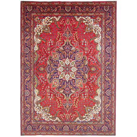 Rug Tabriz Persia 248x350 Carmine Red Deep Blue