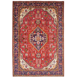 Rug Tabriz Persia 202x300 Red Deep Navy