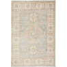 Tappeto Kazak Afghanistan Geometrico Azzurro Grigio Crema 11