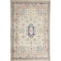 Tappeto Kazak Afghanistan Geometrico Verde Acqua Rosa 118x17