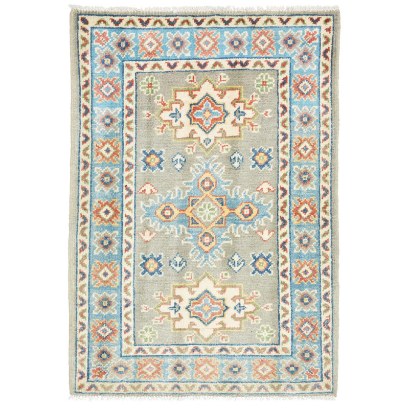 Rug Kazak Co 62x92 Muted Sage Sky Blue